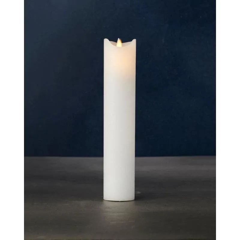 _Download Vosková LED sviečka Sara, 25 cm, biela