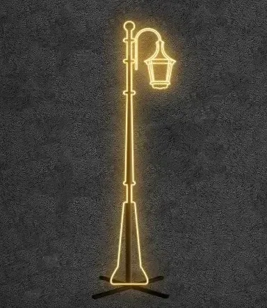 LED lampa Eco Fix 2D, 70 × 240 × 50 cm, teplá biela, stojaca, 3D tlač, hliník