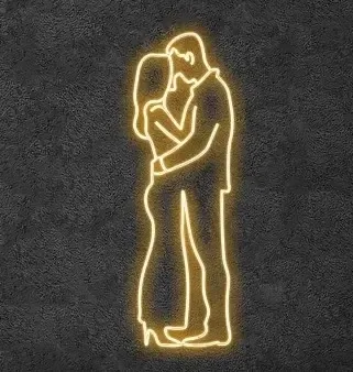 Eco Fix 2D LED pár milovníkov svetla, 60 × 105 × 60 cm, teplá biela, stojaci, 3D tlač