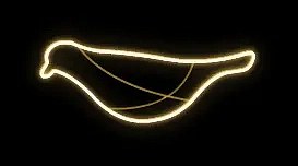 Easy Fix 2D LED svetelný vták, závesný, 90 × 34 × 5 cm, teplá biela, hliník