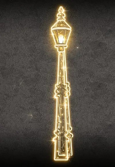 LED svetelný dekor, lampa, 320-2270-990 cm, teplá biela, 36V, 15W, 17,1 kg, zo 4 častí