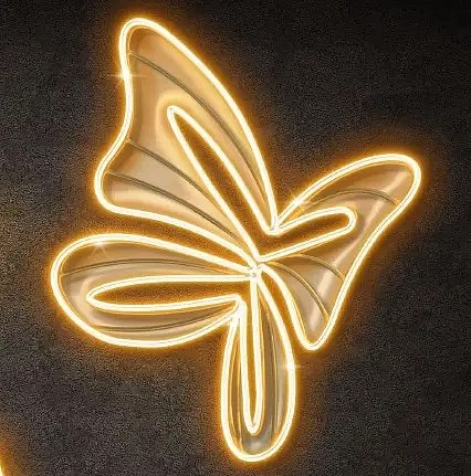 3D LED svetlo motýľa, teplá biela, 36V
