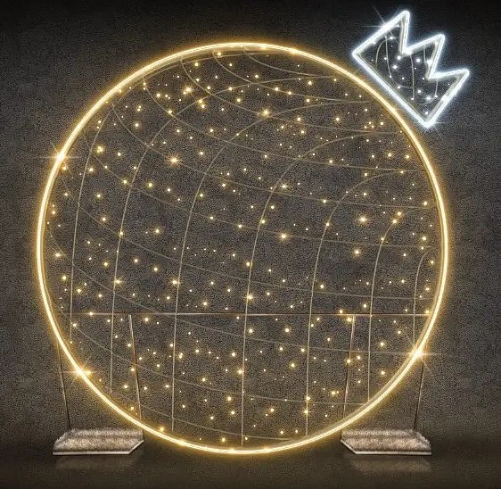 PLANETA 1 - King ľadovo biela a teplá biela, 1830-2600-990 mm , 36V , z 5 dielov