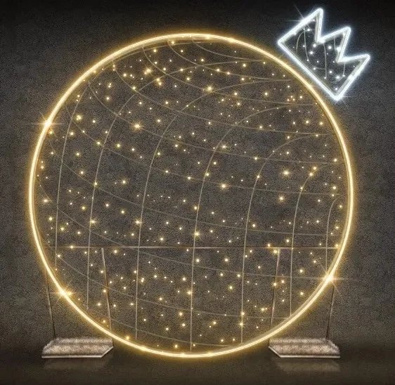 PLANETA 1 - King ľadovo biela a teplá biela, 1830-2600-990 mm , 36V , z 5 dielov