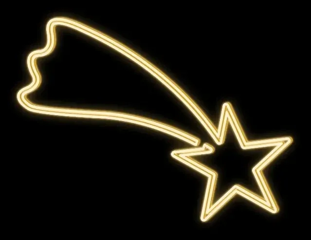 Easy Fix 2D LED svetlo kométa, 105 × 80 cm, teplá biela, závesné, 3D tlač