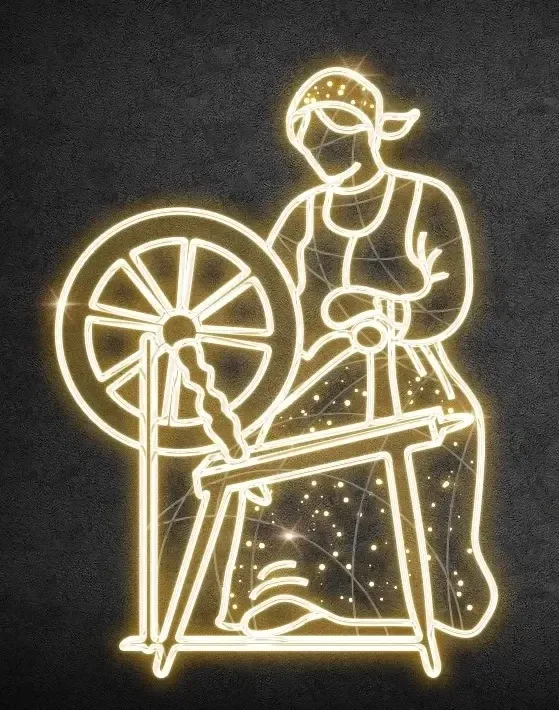 Eco Fix 2D LED svetelná dekorácia, spinner, 146 × 206 × 4 cm, teplá biela, závesná, 3D tlač