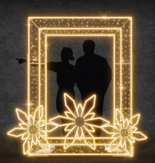 Fotorámik Eco Fix 2D LED, 270 × 230 × 100 cm, teplá biela, stojaci