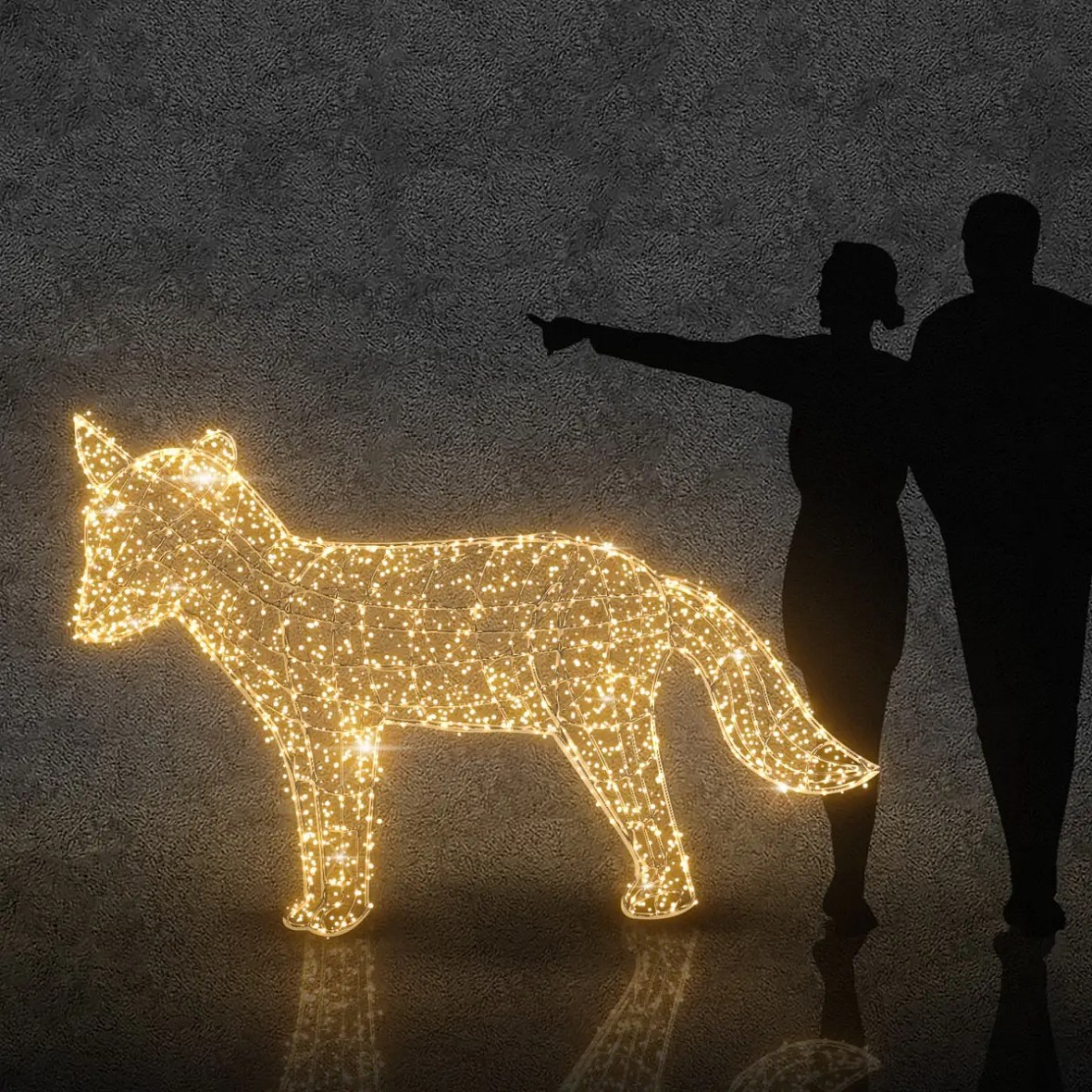 3D LED svetelná lišta 130 cm, teplá biela s bleskom, hliník
