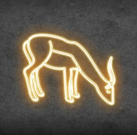 Eco Fix 2D LED svetlo antilopa, 200 × 150 cm, teplá biela, stojace, 3D tlač, hliník