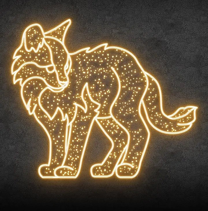 Svetelný prvok Eco Fix 2D LED, závesný, 176 × 148 × 3 cm, teplá biela, 3D tlač, zlatá