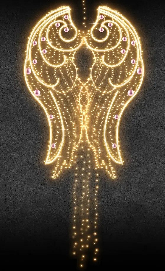 Eco Fix 2D LED svetlo do krídla, 125 × 180 cm, teplá biela s kryštálom, závesné, hliník