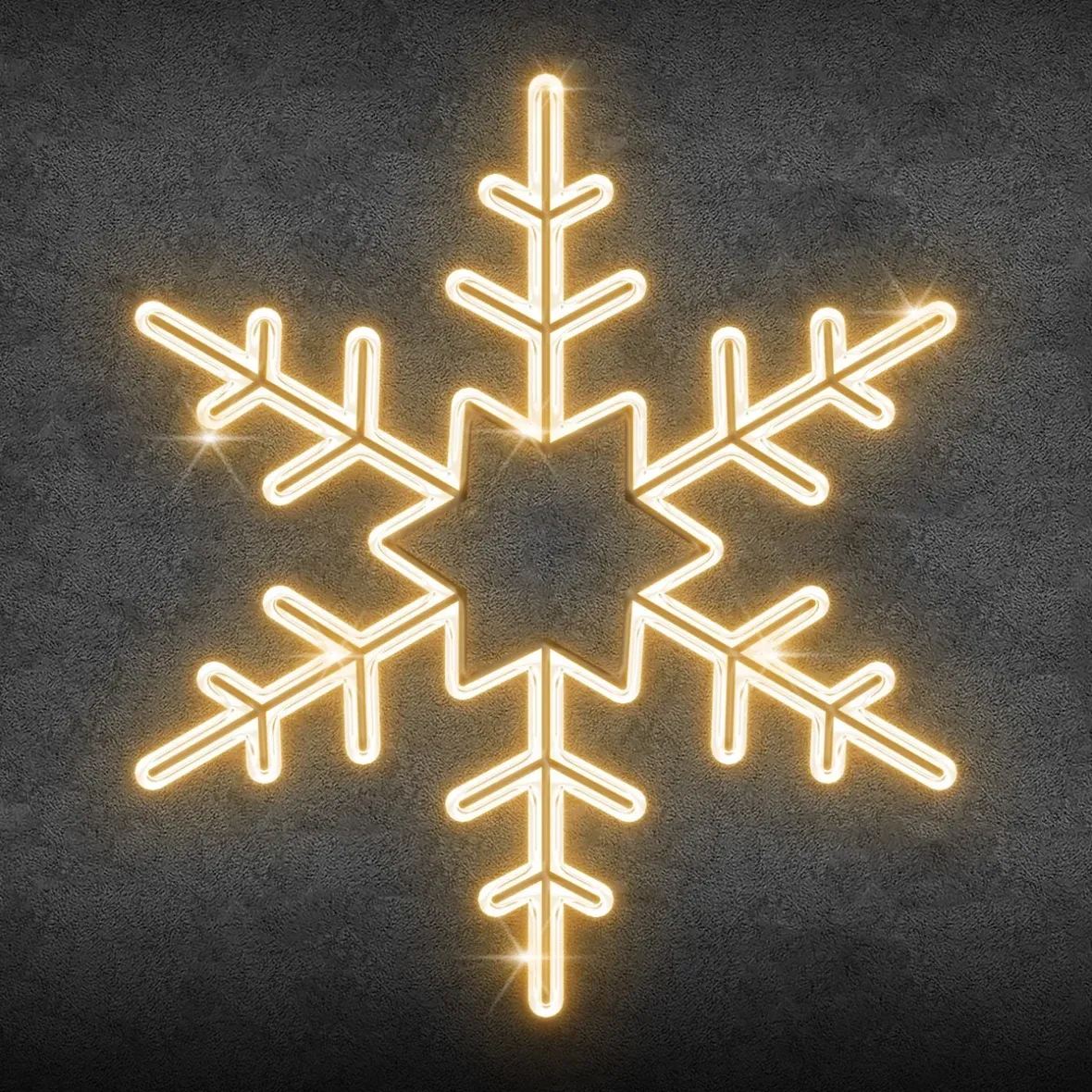 Easy Fix 2D LED svetlo s hviezdou Ø 100 cm, teplá biela, sada verejného osvetlenia, hliník