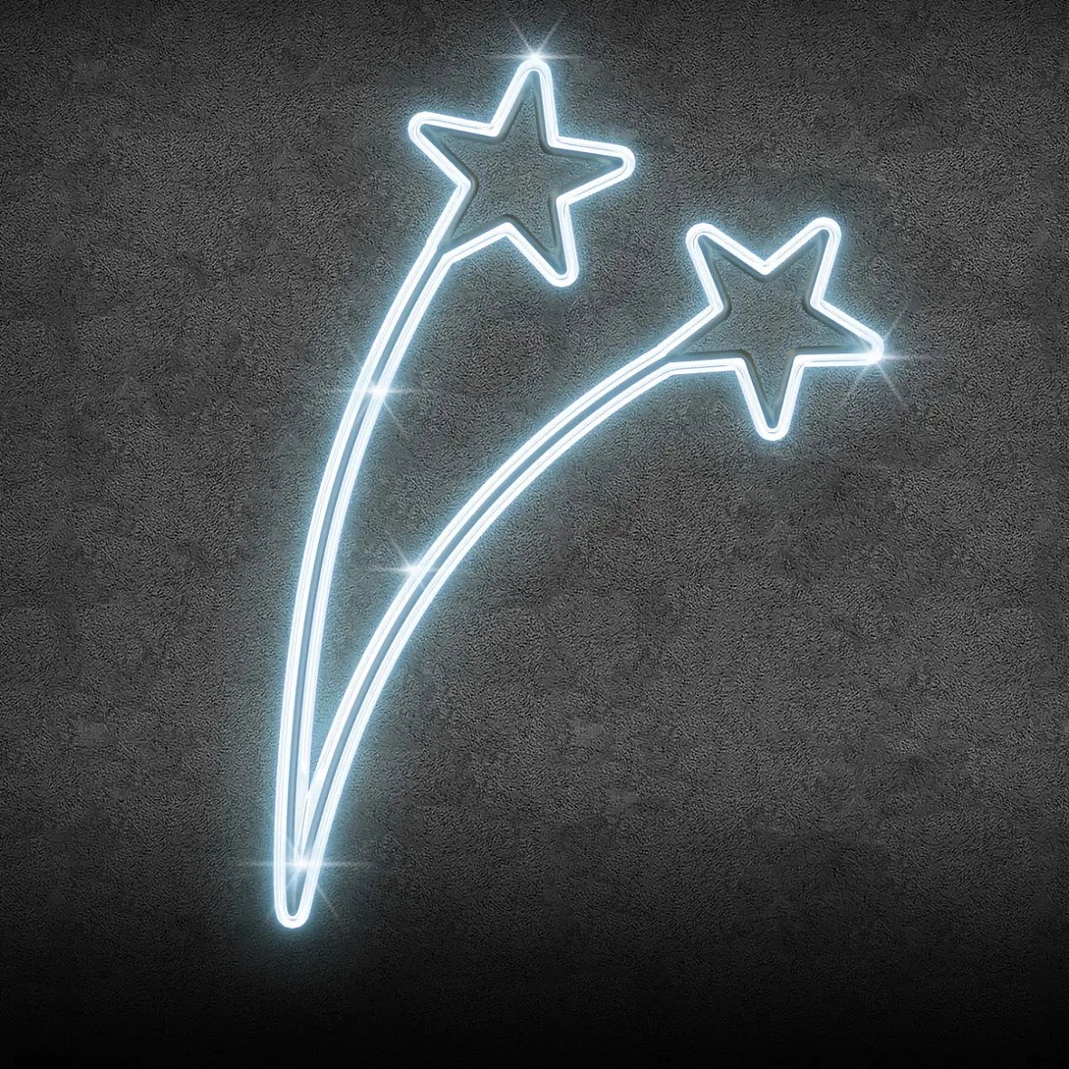 2D LED svetlo s hviezdami Easy Fix, 95 × 120 cm, ľadovo biele