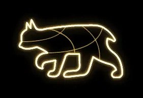 Easy Fix 2D LED svetlo pre mačiatka, 115 × 65 cm, teplá biela, stojace, 3D tlač, hliník