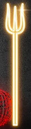 2D LED svetelná vidlica, 26 × 150 cm, teplá biela, stojaca, hliník