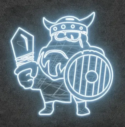 Eco Fix 2D LED svetelný dekor, Viking II., 140 × 142 × 2 cm, ľadovo biely, závesný, 3D tlač