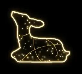 Svetelné koleso Easy Fix 2D LED, 115 × 105 × 40 cm, teplá biela, stojace, 3D tlač, hliník
