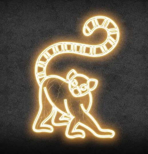 Eco Fix 2D LED svetelný lemur, predný, závesný, 110 × 145 × 5 cm, teplá biela, 3D tlač, zlatá