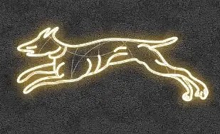 Easy Fix 2D LED Light Dog I, biely, 55 × 150 cm, teplá biela, stojaci, 3D tlač, hliník