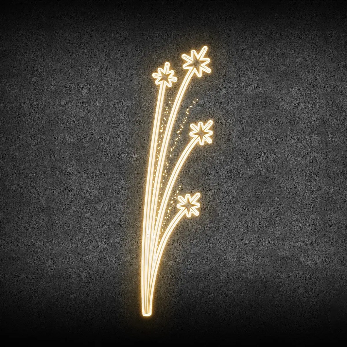 Svetelná dekorácia Easy Fix 2D LED hviezda, 65 × 200 cm, teplá biela s ľadovo bielou reťazou, dekorácia verejného osvetlenia, hliník
