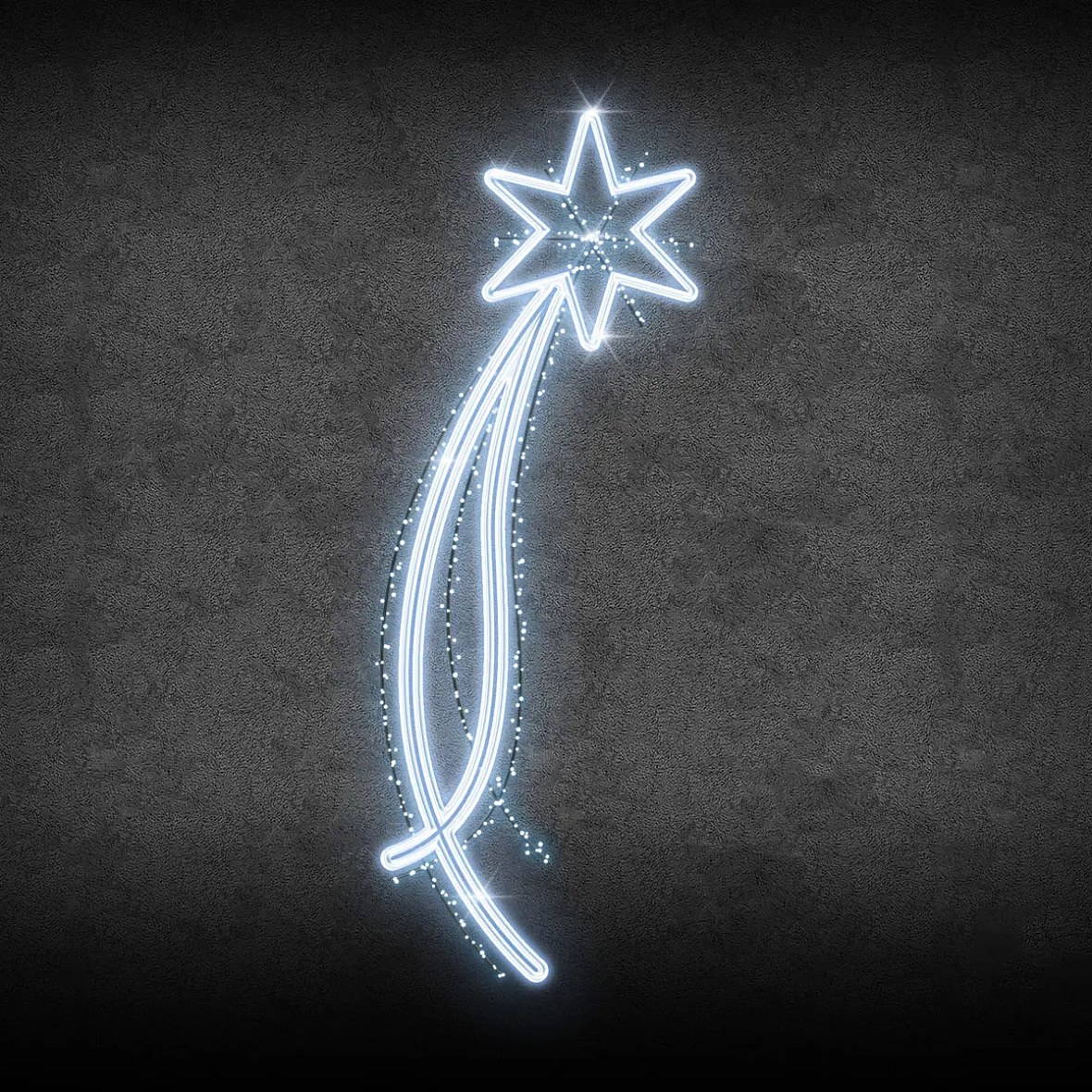 Easy Fix 2D LED svetelný dekor pre verejné osvetlenie 101 × 256 × 2 cm, ľadovo biely, hliník