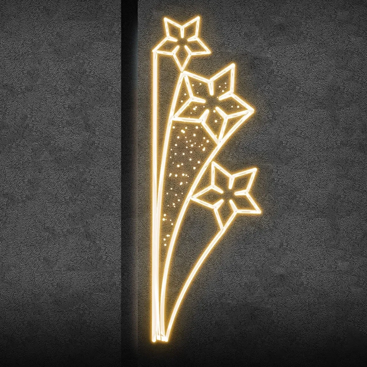 2D svetelný dekor LED Easy Fix pre stĺpy VO, 80 × 240 × 5 cm, teplá biela, hliník