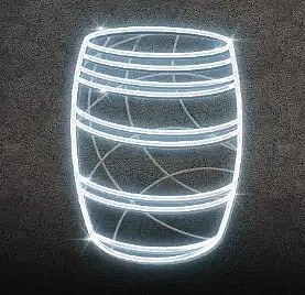 Eco Fix 2D LED svetelný barel, 74 × 112 × 3 cm, ľadovo biely, závesný, 3D tlač, hliník