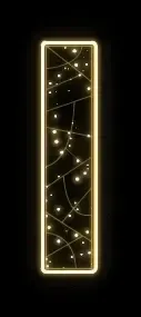 2D LED svetlo písmeno I, 40 × 120 cm, teplá biela, 36 V, 22 W, 5 kg, 5 dielov