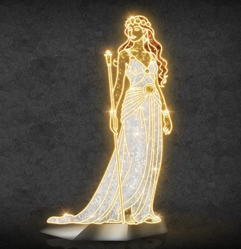 Eco Fix 3D LED svetlo Hera, 85 × 200 cm, teplá biela, stojace, 3D tlač
