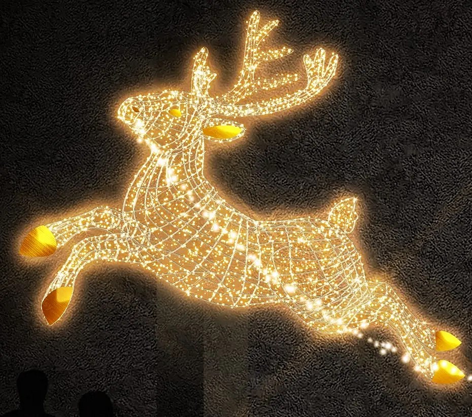 3D LED svetelný sob Eco Fix, 270 × 180 × 115 cm, teplá biela, hliník