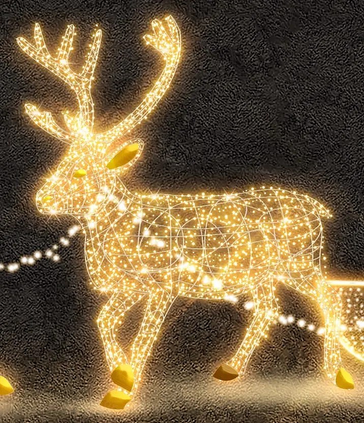 3D LED svetelný sob Eco Fix, 295 × 350 cm, teplá biela, hliník