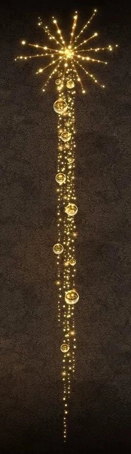 3D svetelný klaster LED Easy Fix, 110 × 450 × 110 cm, teplá biela, hliník