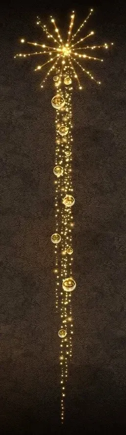 3D svetelný klaster LED Easy Fix, 160 × 450 × 160 cm, teplá biela, hliník