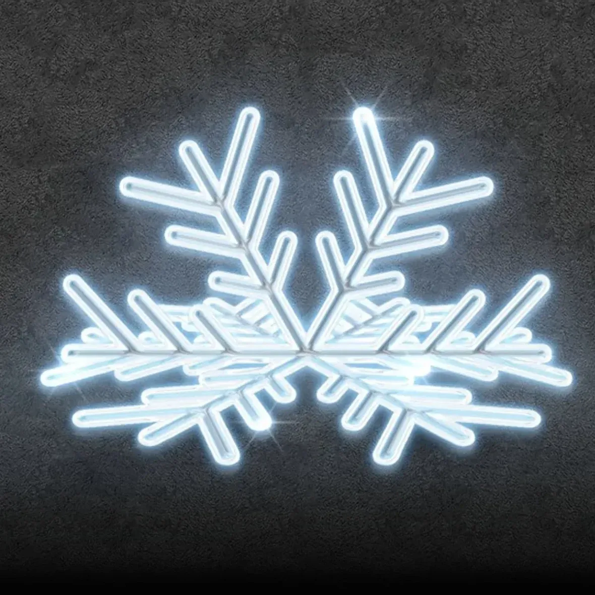3D LED svetlo s polovičnou vločkou, 120 × 60 cm, ľadovo biela, hliník