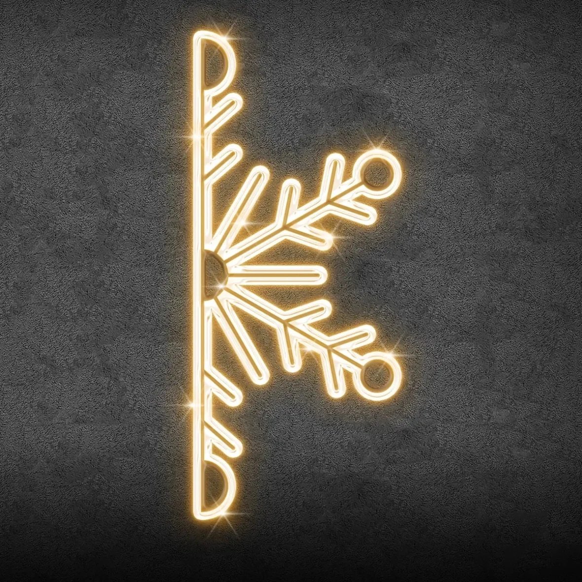 2D LED Half Flake I, závesná, 100 × 45 cm, teplá biela, hliník
