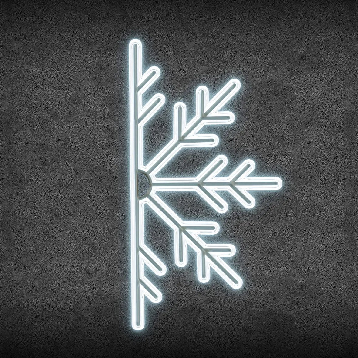 2D LED Half Flake Light IV, závesné, 40 × 80 cm, ľadovo biela, hliník