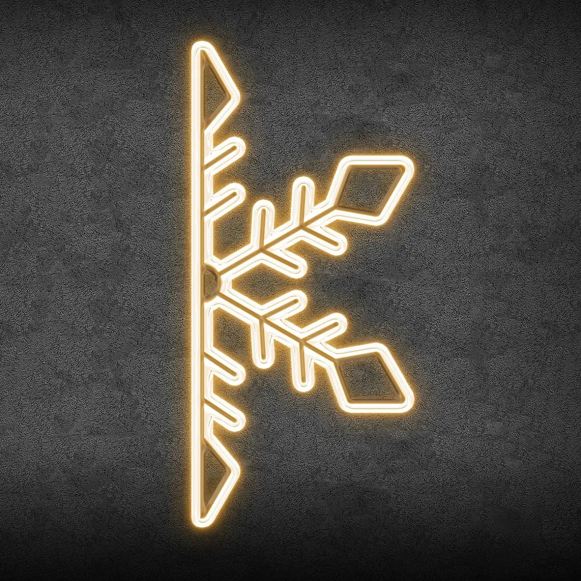 2D LED Half Flake III, závesná, 100 × 45 cm, teplá biela, hliník
