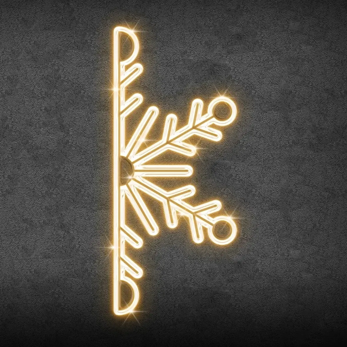 2D LED Half Flake I, závesná, 450 × 220 cm, teplá biela, hliník
