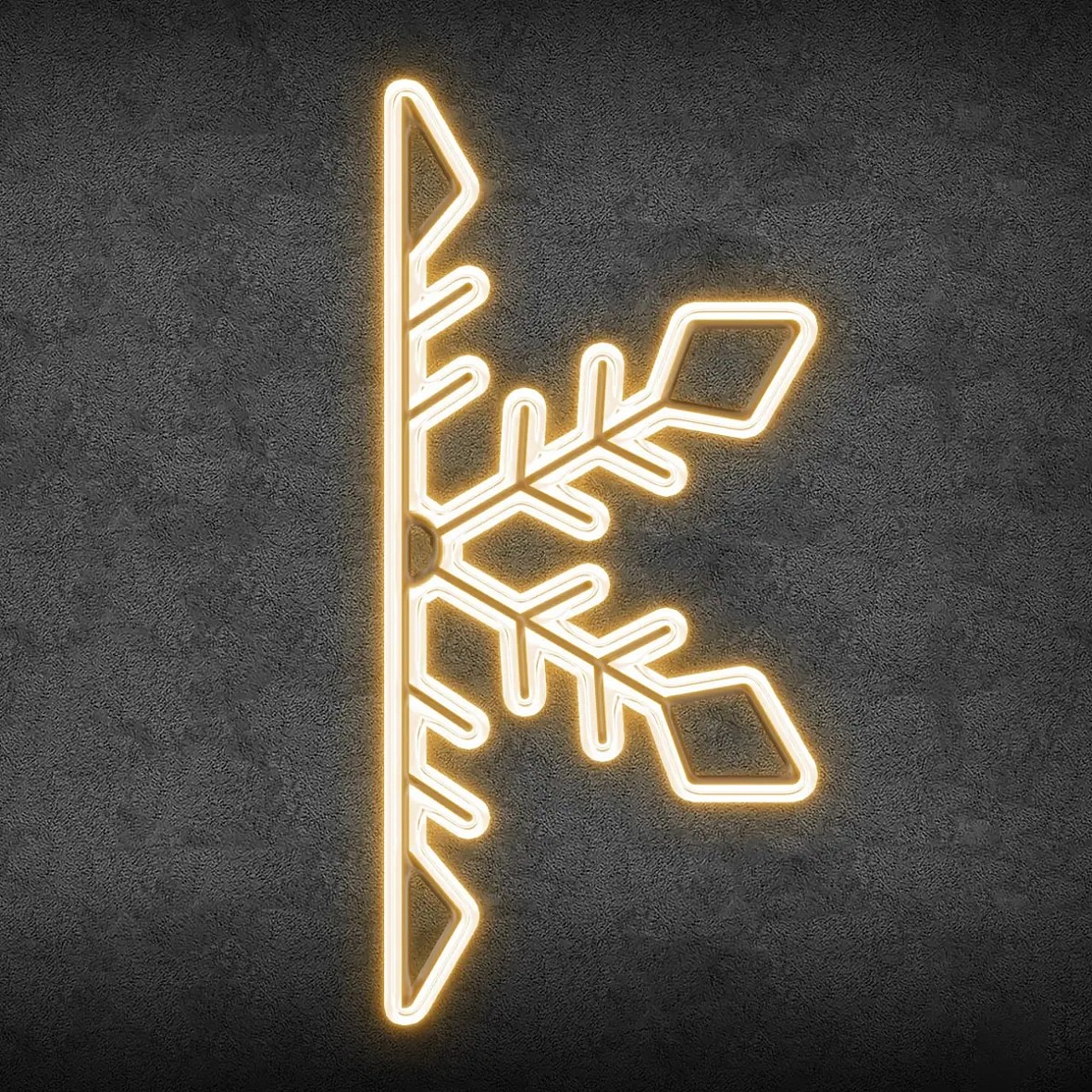 2D LED Half Flake III, závesná, 120 × 55 cm, teplá biela, hliník