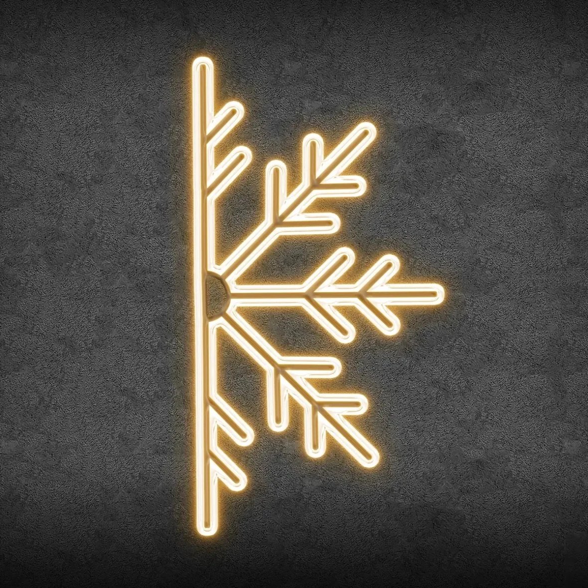 2D LED Half Flake Light IV, závesné, 300 × 153 cm, teplá biela, hliník