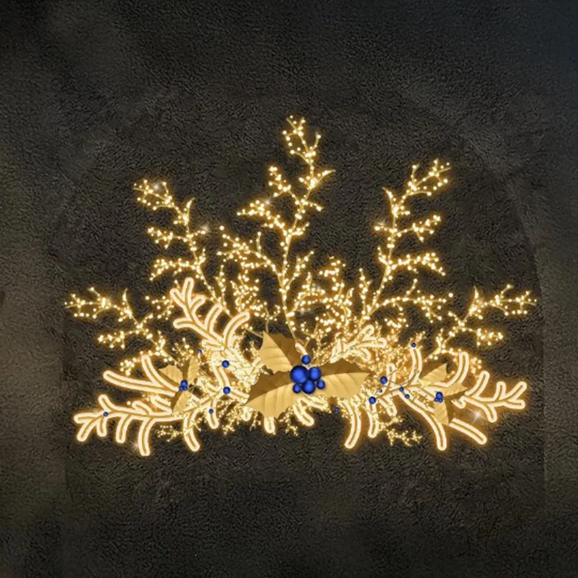 Svetelný previs Eco Fix 2D LED, 350 × 350 × 20 cm, teplá biela s bleskom