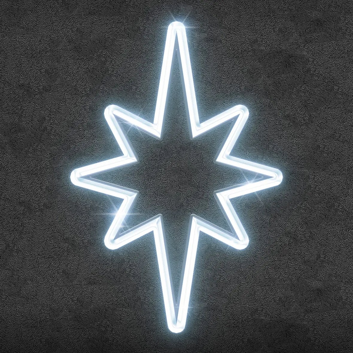 Easy Fix 2D LED svetlo s hviezdou na vrchol stromu, 45 × 70 cm, ľadovo biela, 3D tlač