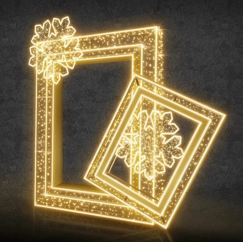 Svetelný rám Eco Fix 3D LED, 180 × 225 cm, teplá biela, hliník