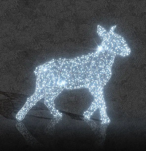 Svetelné koleso Eco Fix 3D LED, 180 cm, ľadovo biele, hliník