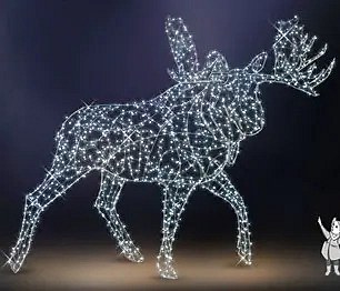 Eco Fix 3D LED svetlo los 450 cm, 2FA, studená biela s bleskom, hliník