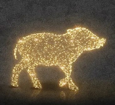 Svetelný selektív Eco Fix 3D LED, 155 × 110 × 50 cm, teplá biela, hliník