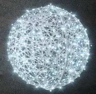 Easy Fix 3D LED svetelná guľa zo sklených vlákien Ø 100 cm biela, ľadovo biela, 230 V