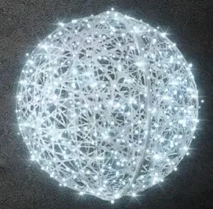 Easy Fix 3D LED svetelná guľa zo sklených vlákien Ø 100 cm biela, červená LED, 230 V