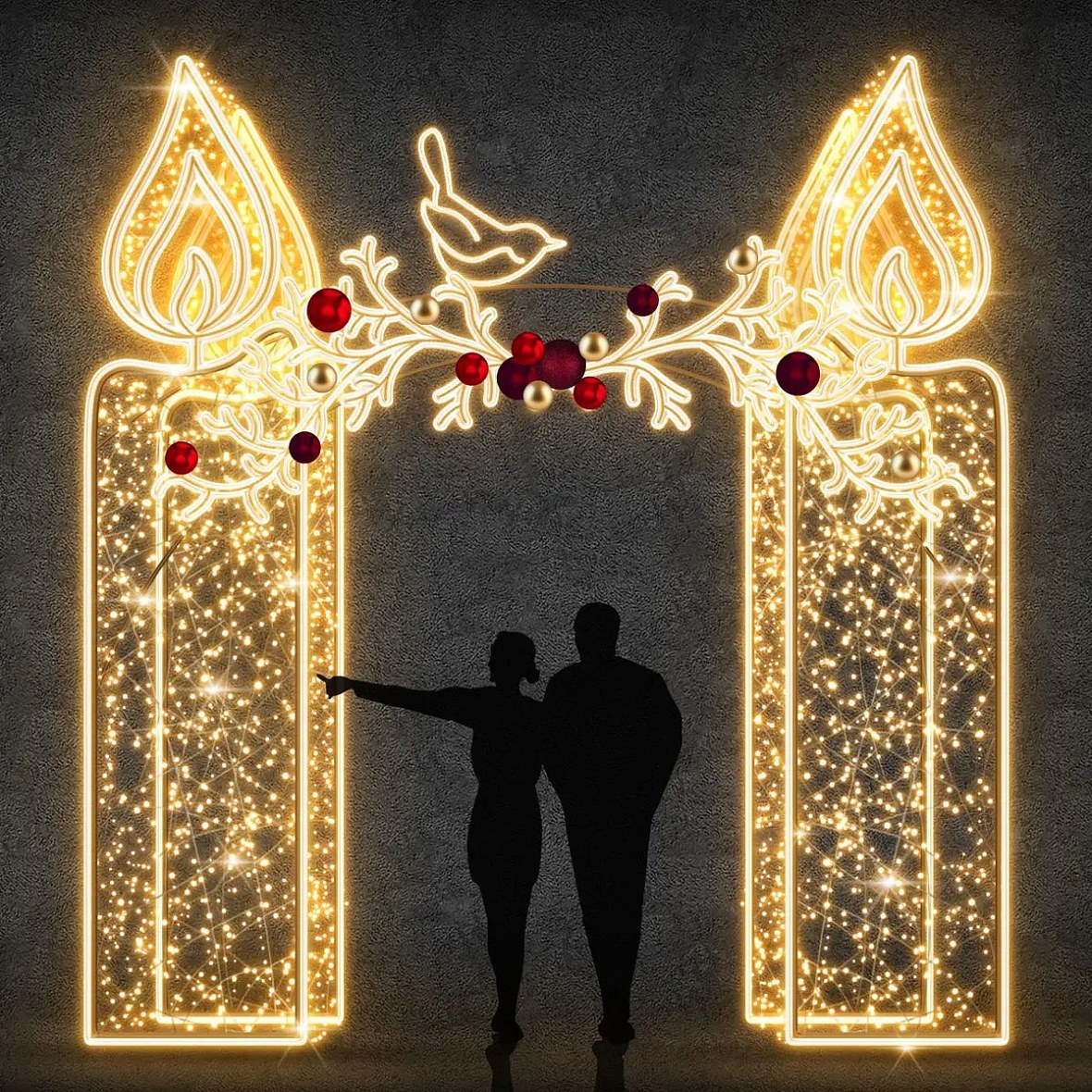 3D LED svietidlo, 345 × 400 × 65 cm, teplá biela, 230/36 V, 332 W, 123,6 kg, vyrobené z 5 dielov