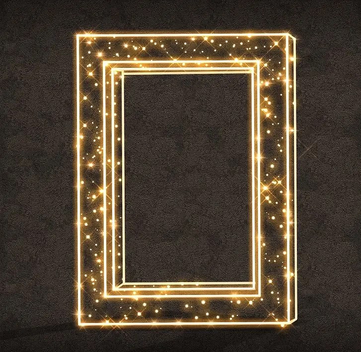 3D LED svetelný rám stoličky, 120 × 160 × 50 cm, teplá biela, 230 V, 28 kg, 1 kus